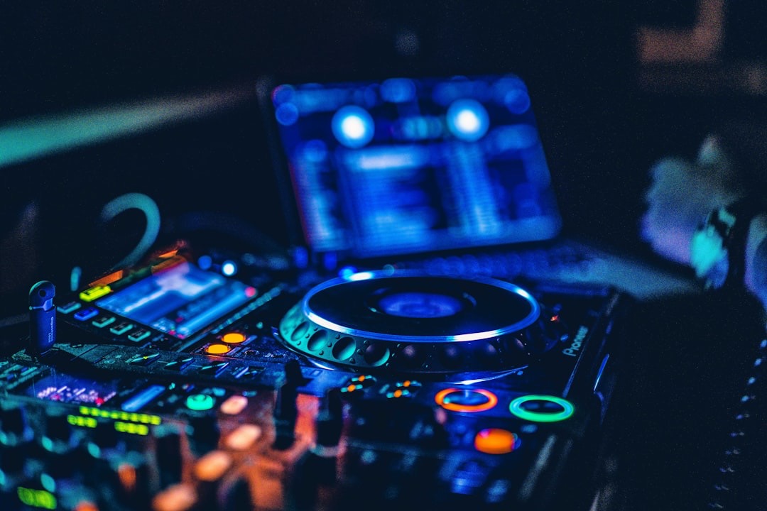 image lighted DJ mixer